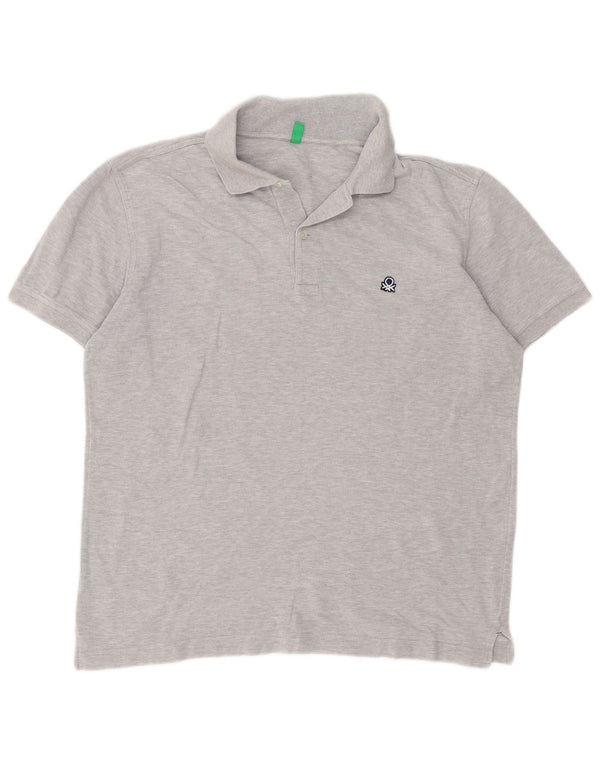 Polo Benetton Uomo Grigio Medio Flecked