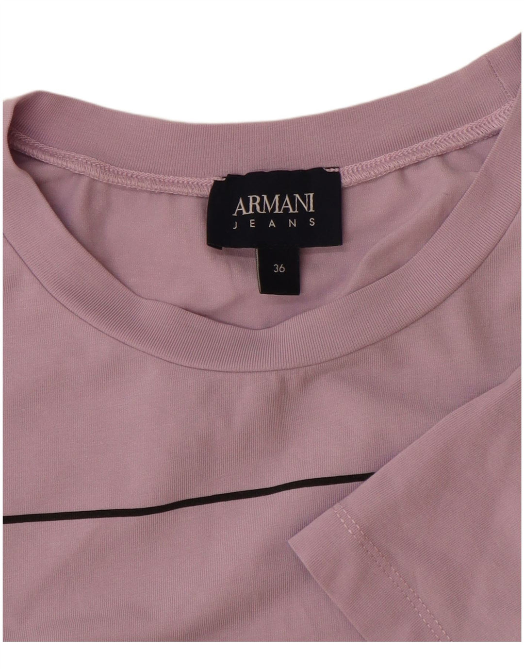 ARMANI JEANS T-shirt grafica da donna Top EU 36 Small Viola