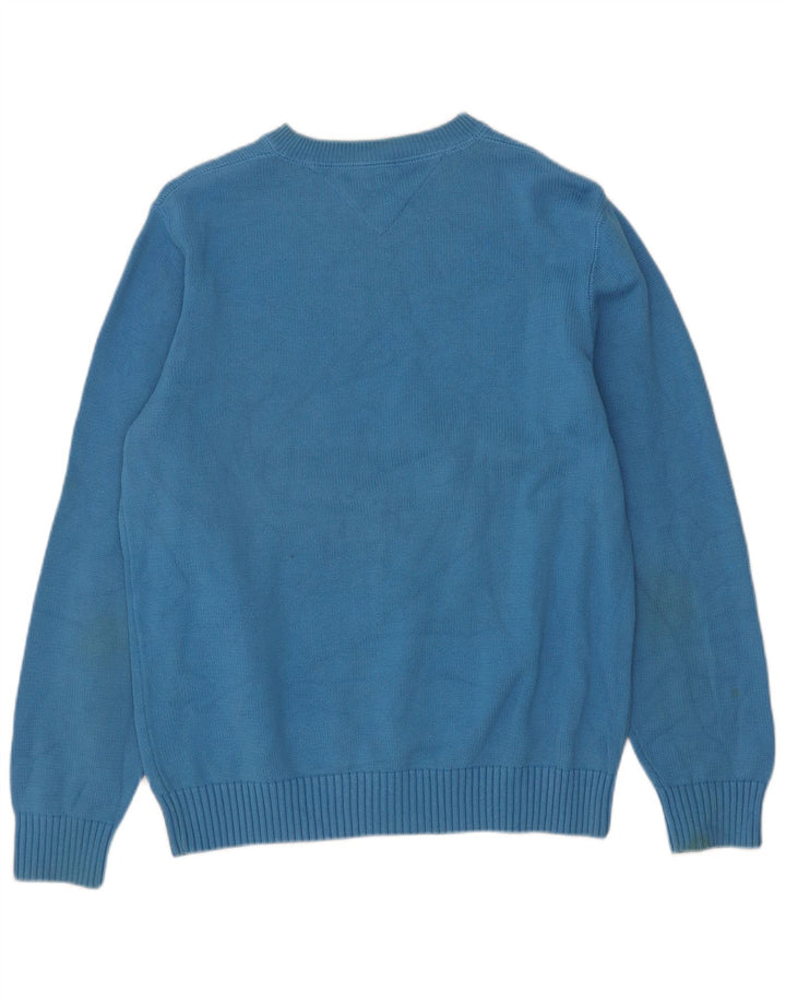 Maglione maglione girocollo da uomo Tommy Hilfiger cotone blu medio
