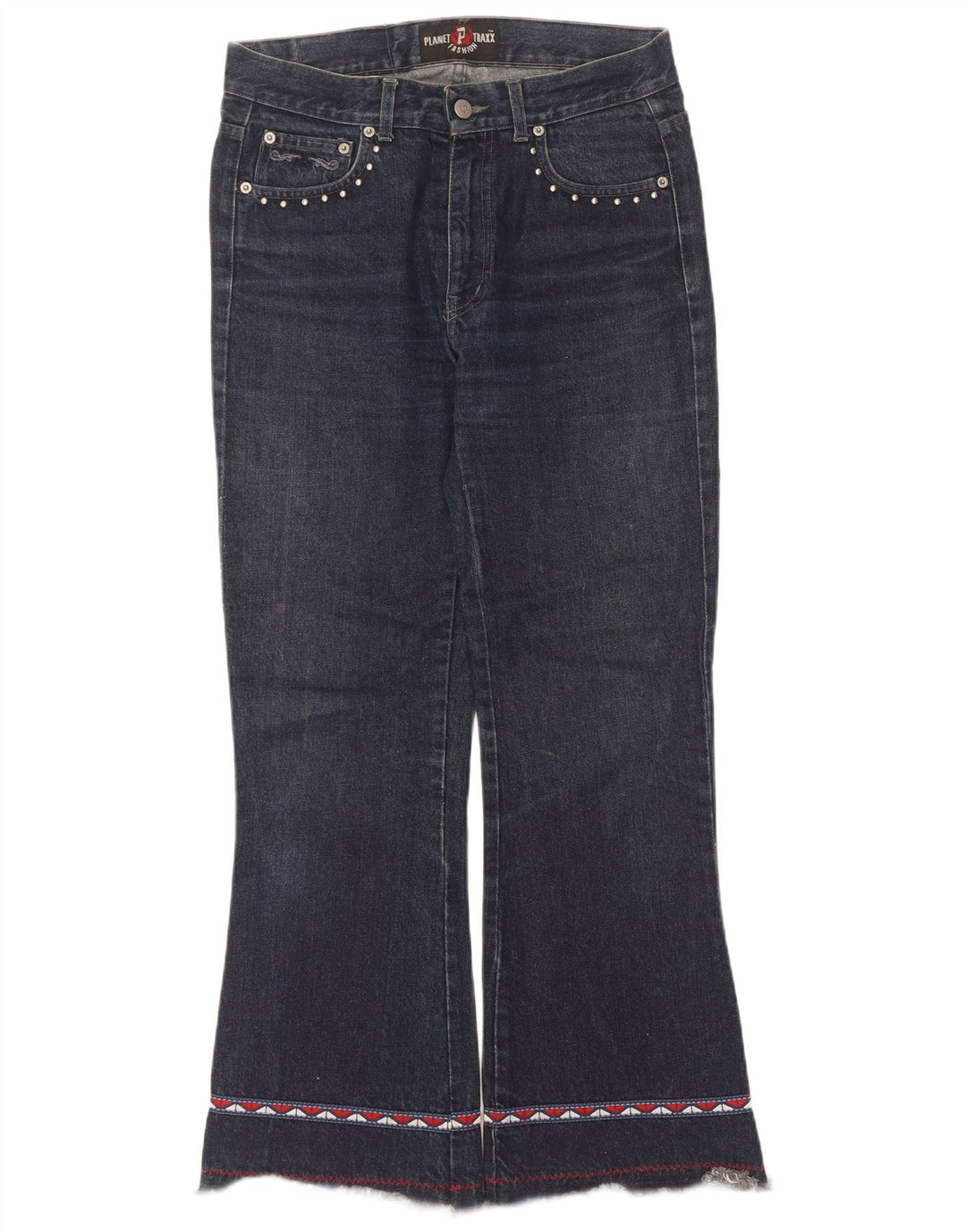 Jeans bootcut da donna a vita alta Planet Traxx W29 L32 cotone blu