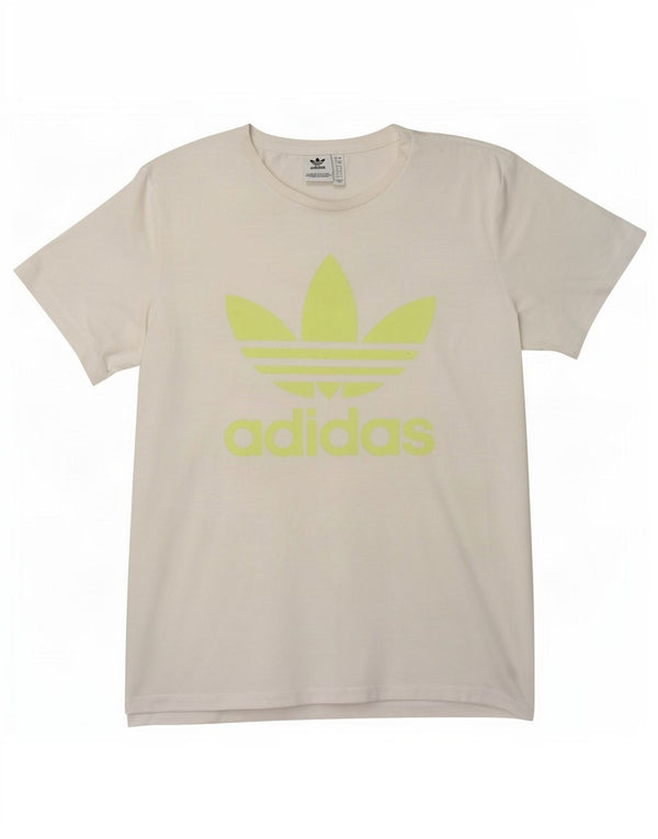 T-shirt grafica oversize da donna Adidas UK 8 piccola bianca