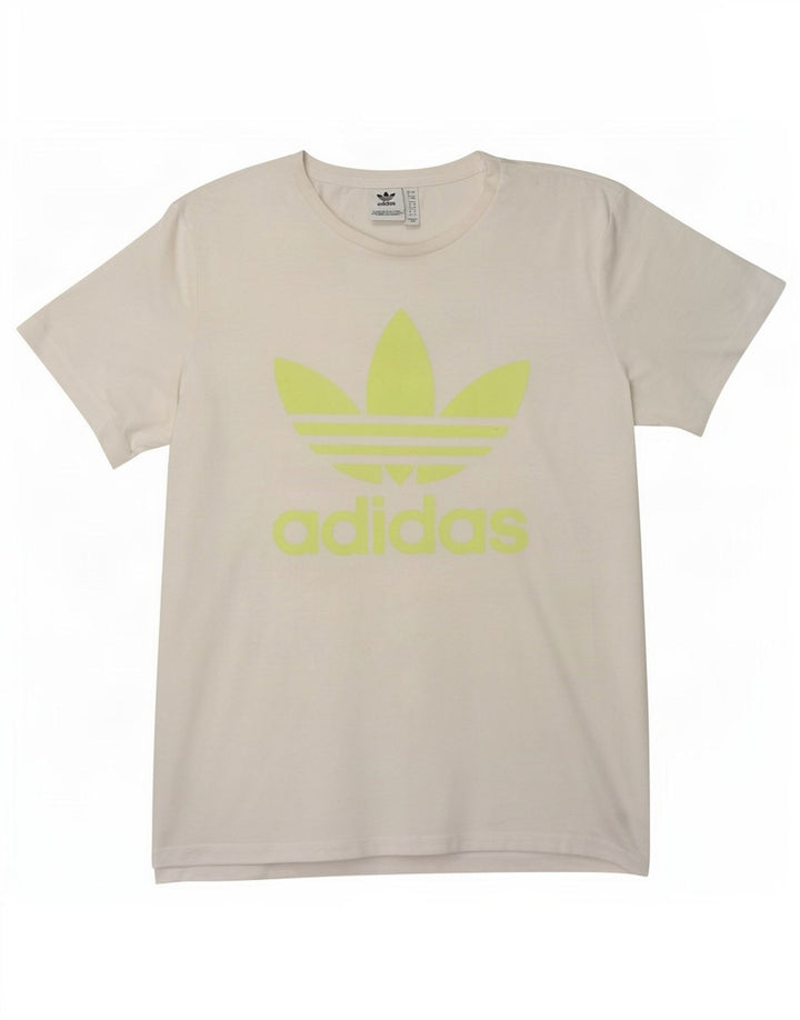 T-shirt grafica oversize da donna Adidas UK 8 piccola bianca