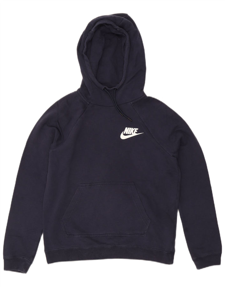 Felpa con cappuccio da uomo NIKE piccola in cotone blu navy