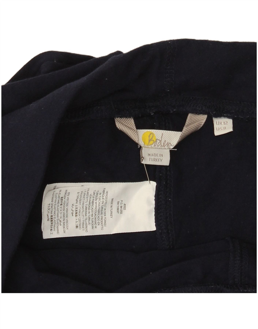 Leggings Capri da donna Boden UK 12 viscosa media blu navy
