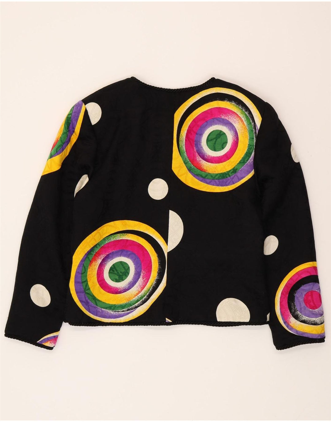 Giacca blazer da donna RENZO COUTURE UK 14 Lana geometrica nera media