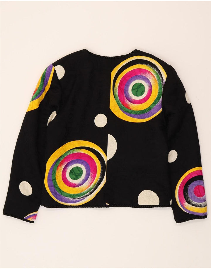 Giacca blazer da donna RENZO COUTURE UK 14 Lana geometrica nera media