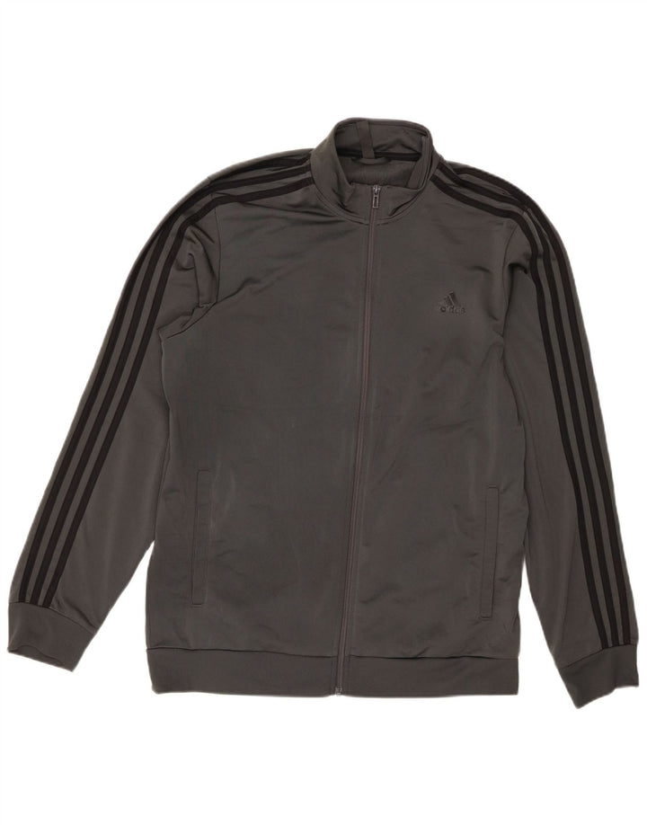 Giacca superiore della tuta da uomo Adidas Primegreen grande poliestere grigio