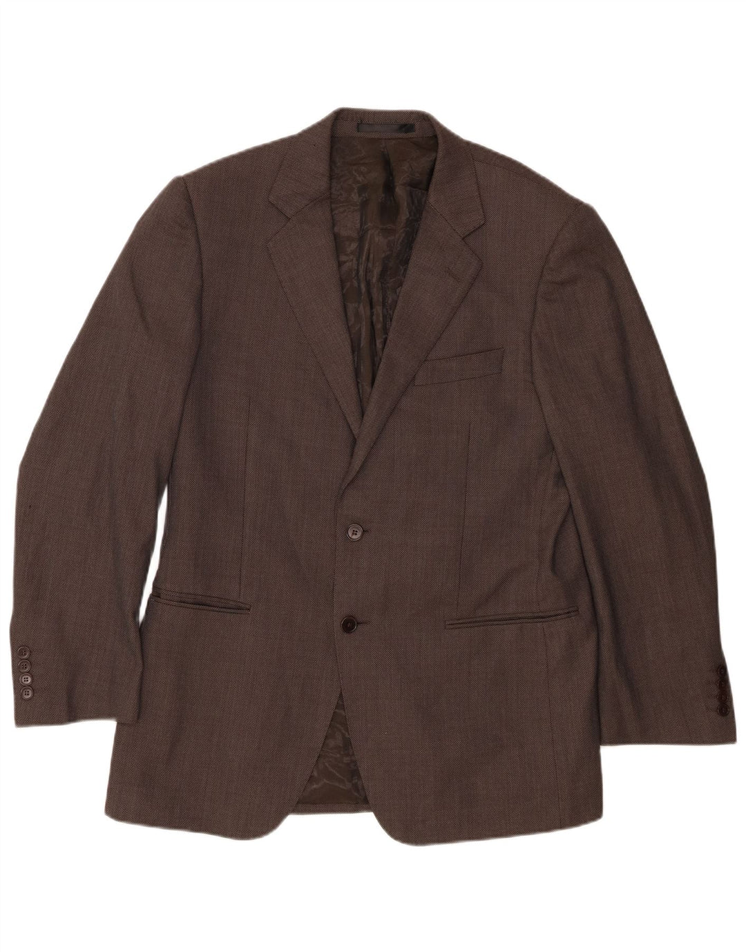 Giacca blazer a 2 bottoni da uomo Marks & Spencer UK 40 Lana screziata marrone medio