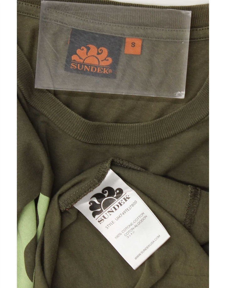 T-shirt grafica da uomo Sundek Top piccola in cotone verde