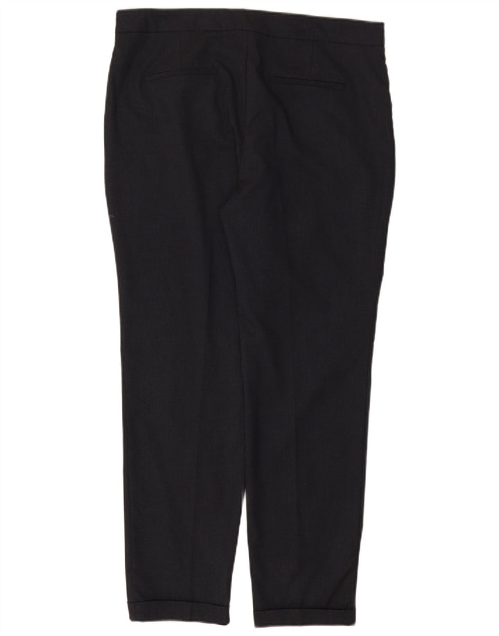 Pantaloni chino slim da donna Zara EU 40 medio W30 L27 poliestere blu navy