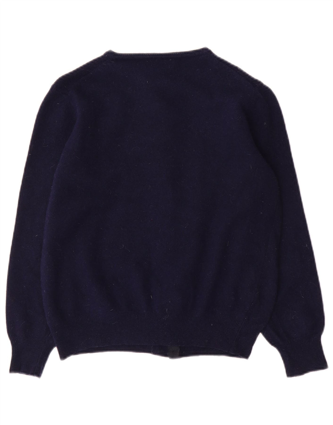 Maglione Cardigan Bambina BENETTON 15-16 Anni Piccolo Blu Navy Lana