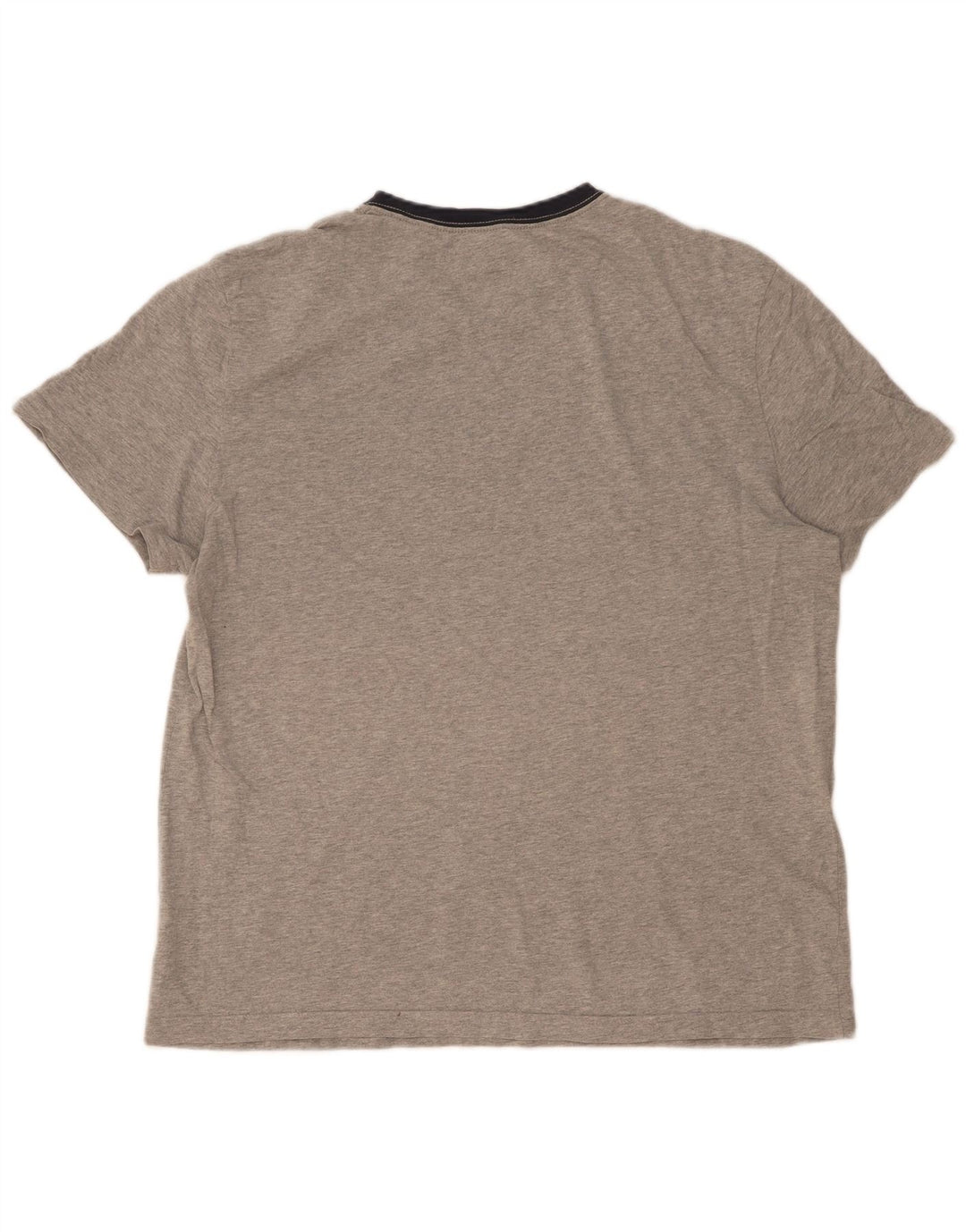 T-shirt grafica da uomo Tommy Hilfiger Top grande in cotone grigio