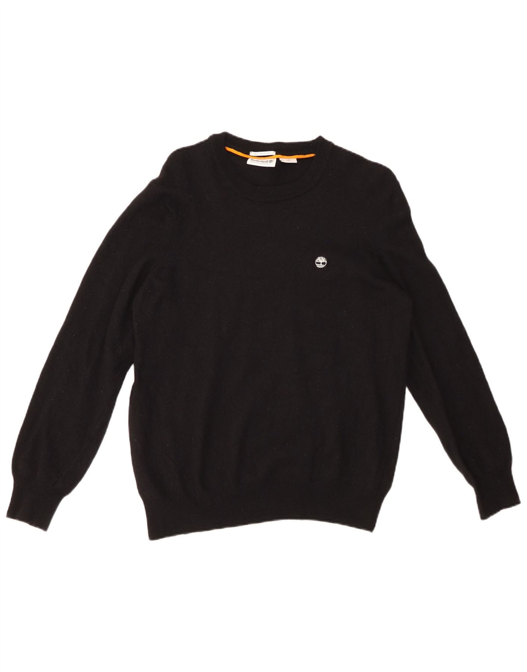 Maglione maglione girocollo da donna TIMBERLAND UK 16 grande lana nera