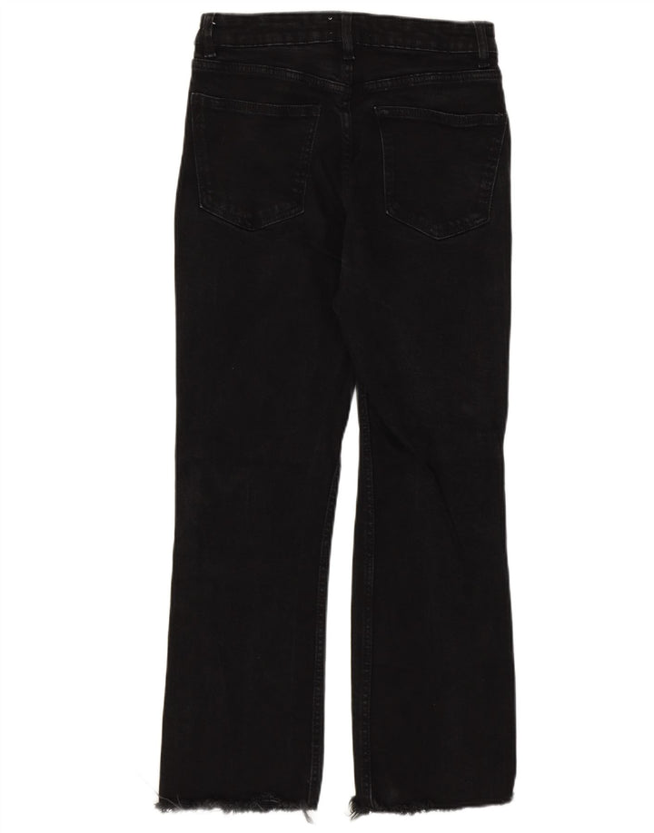 Jeans dritti da donna Zara EU 38 Small W28 L25 cotone nero