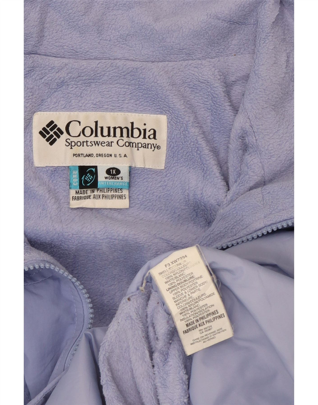 Giacca a vento oversize da donna Columbia UK 18 XL Nylon viola