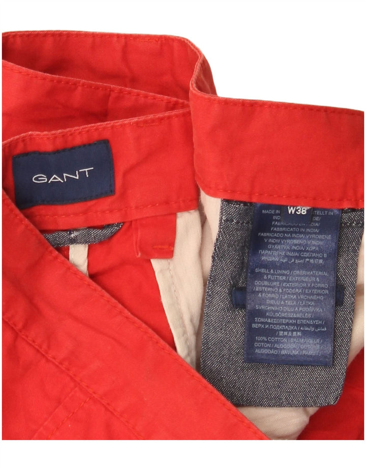 Pantaloncini chino da uomo Gant W38 XL in cotone rosso