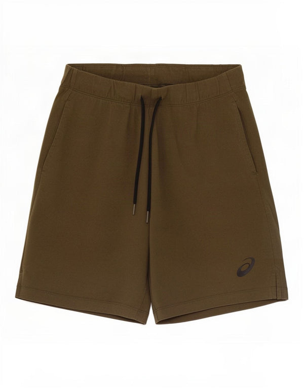 Asics Womens Sport Shorts UK 10 Small Khaki Cotton