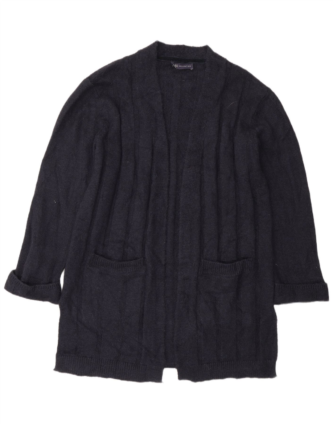 Maglione cardigan lungo da donna Marks & Spencer UK 14 medio blu navy