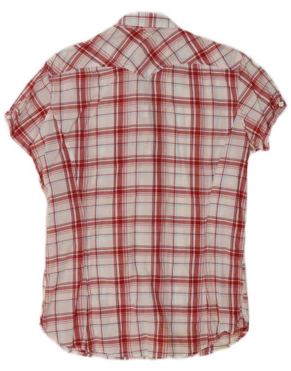 Camicia a maniche corte da donna Levi's UK 16 Large Red Check