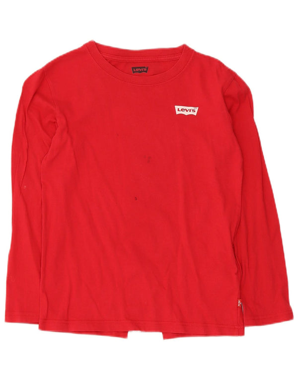 T-shirt grafica da ragazzo Levi's Top 9-10 anni in cotone color block rosso
