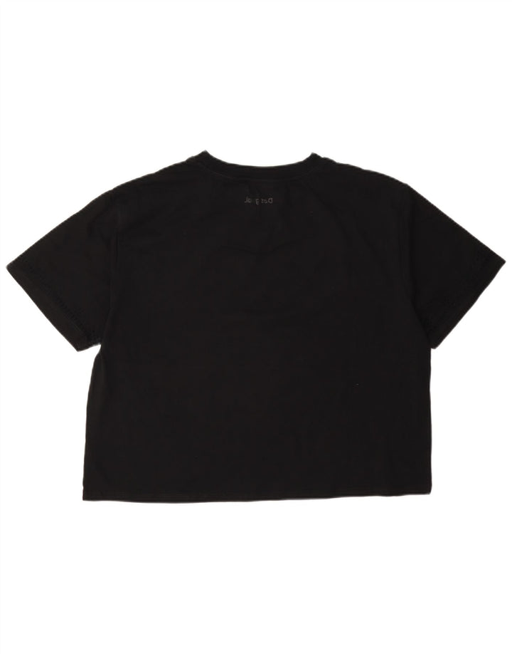 Desigual T-shirt corta da donna Top UK 16 grande nera