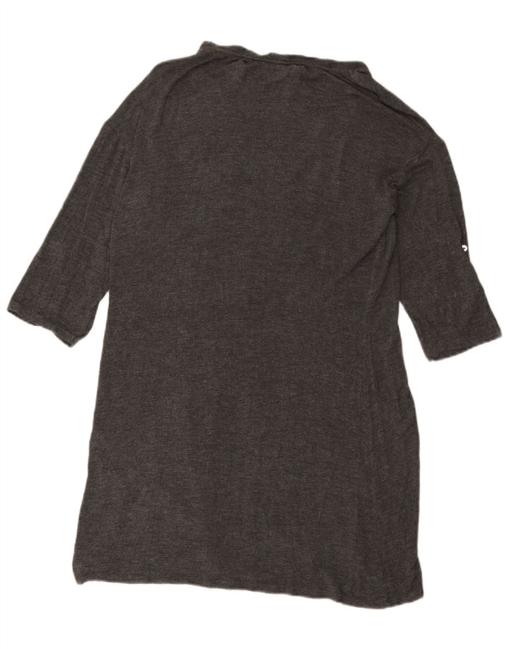 Abito basic da donna con maniche a 3/4 Zara UK 14 grande in viscosa grigia