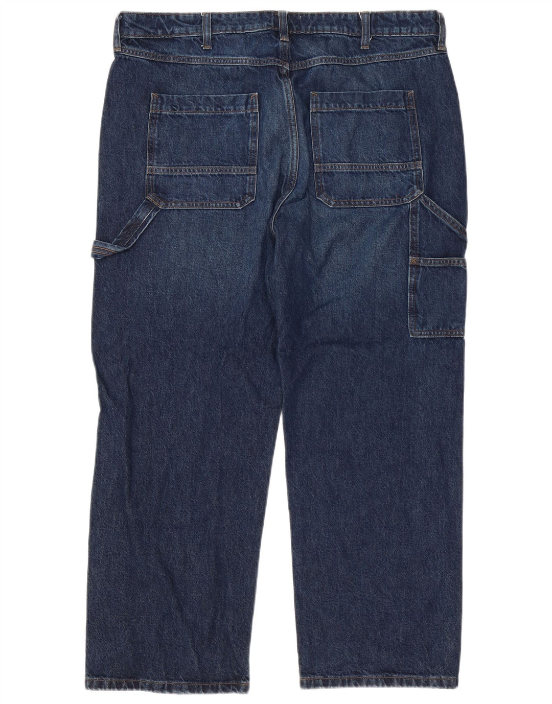 Jeans larghi cargo da uomo Marks & Spencer W38 L29 cotone blu navy