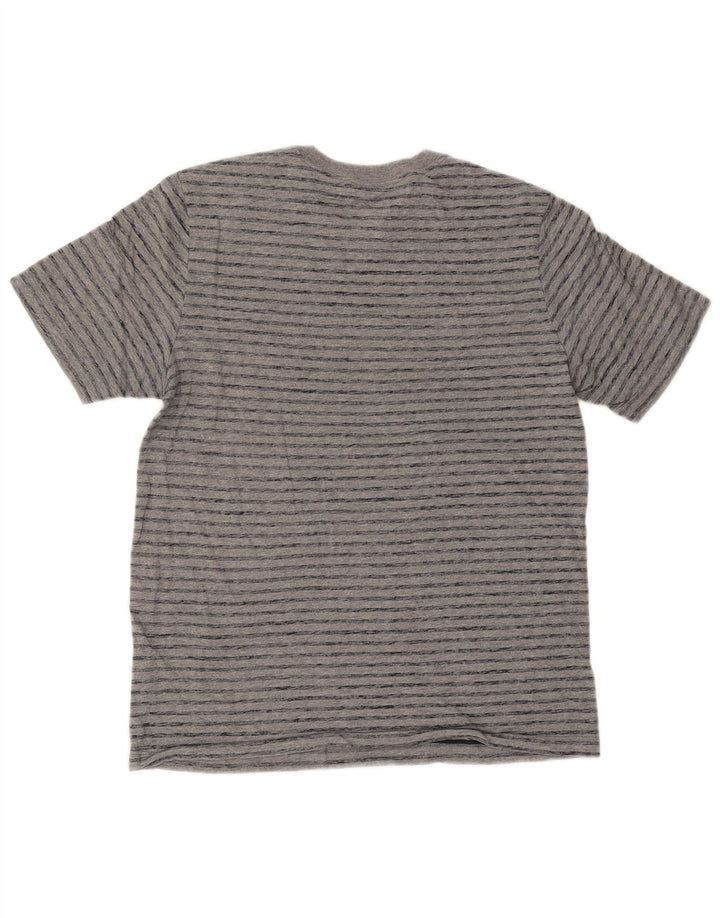 T-shirt da uomo Nike Top in cotone a righe grigio medio