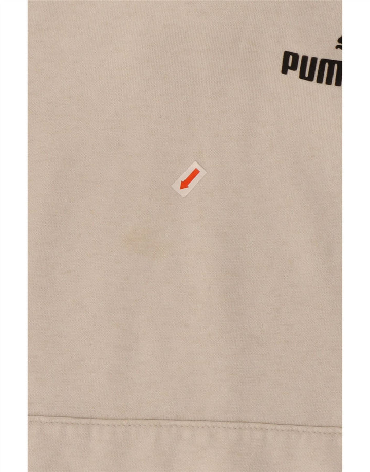Felpa con cappuccio da donna Puma UK 12 Medium Bianco Poliestere