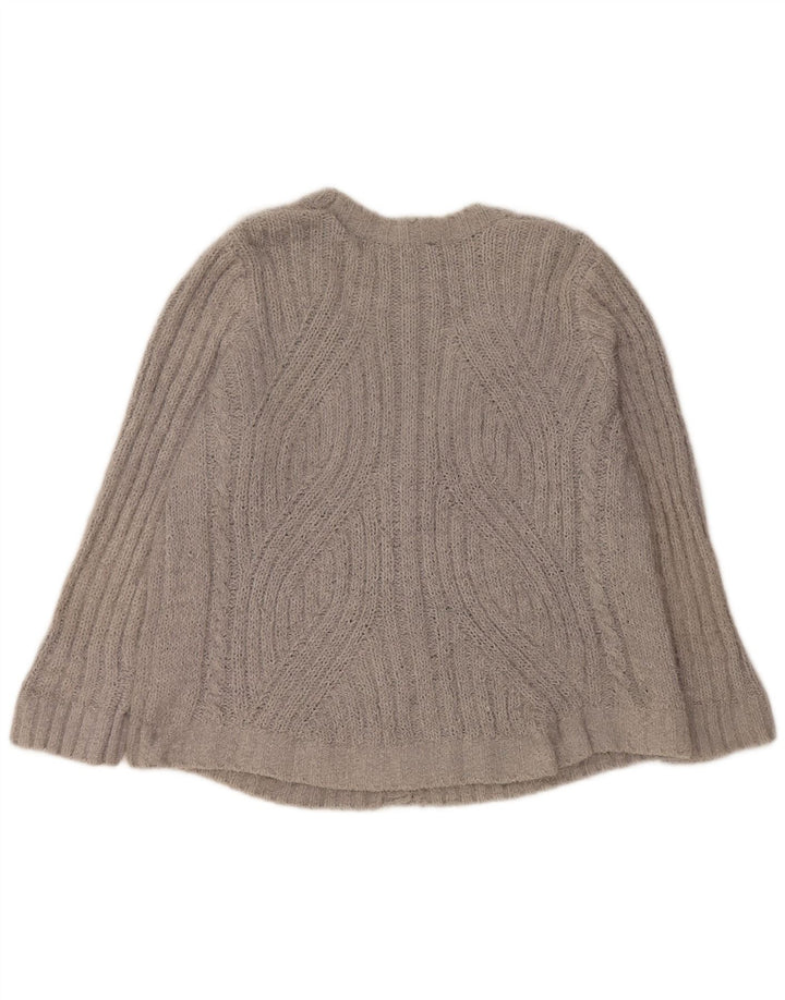 Maglione cardigan oversize da donna Marks & Spencer UK 18 XL poliestere grigio