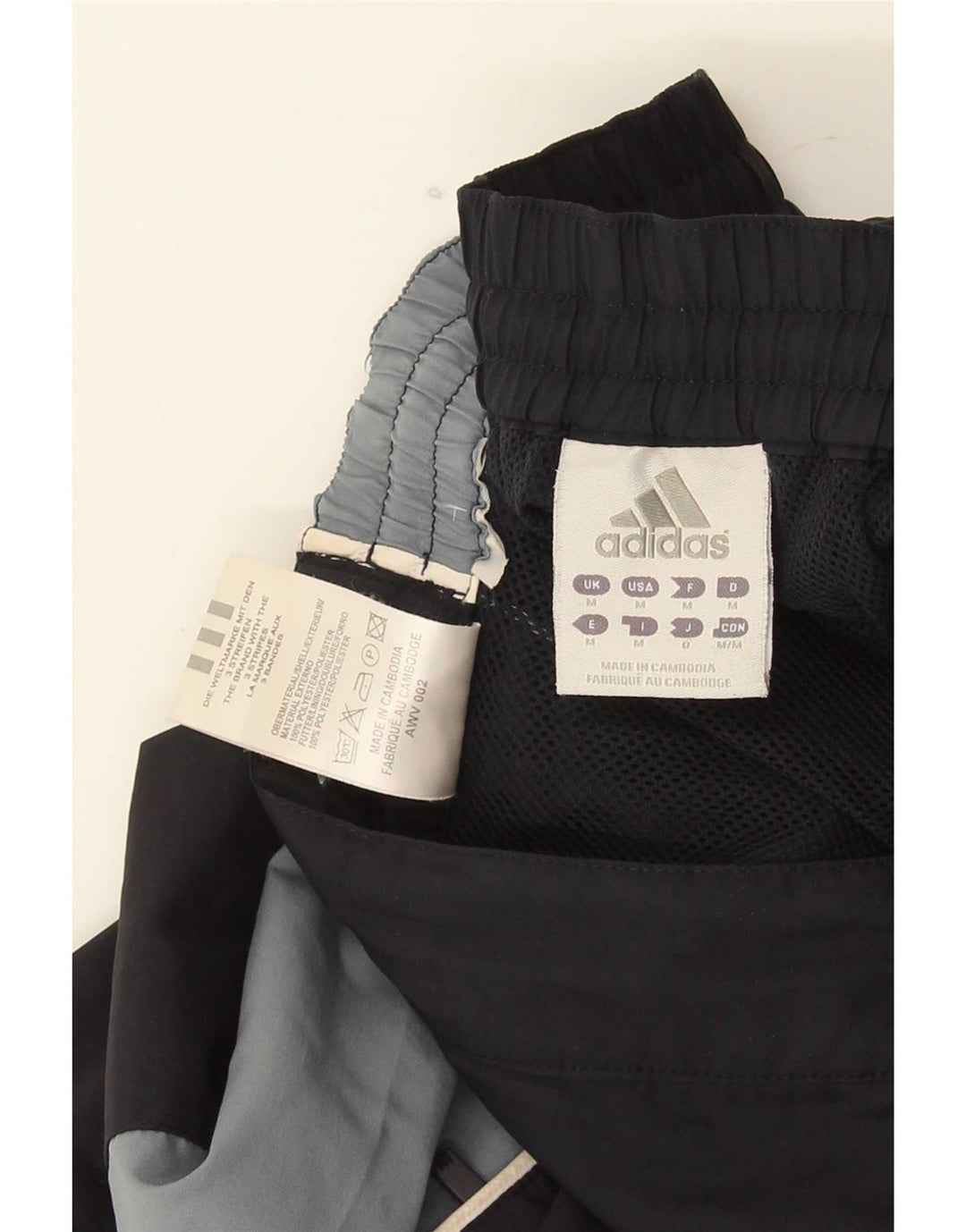 Pantaloncini sportivi regolari da uomo con grafica Adidas, poliestere color block medio nero