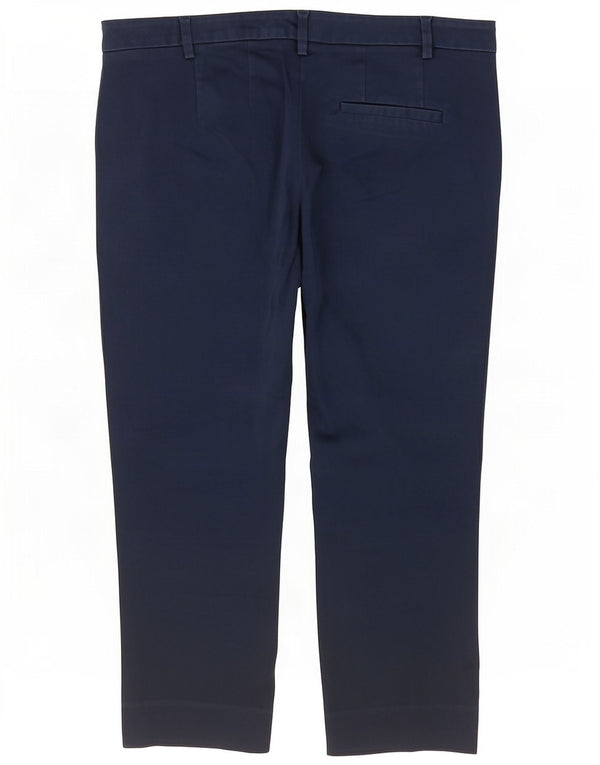 Pantaloni Capri da donna Marks & Spencer UK 14 Large W32 L22 Cotone blu navy