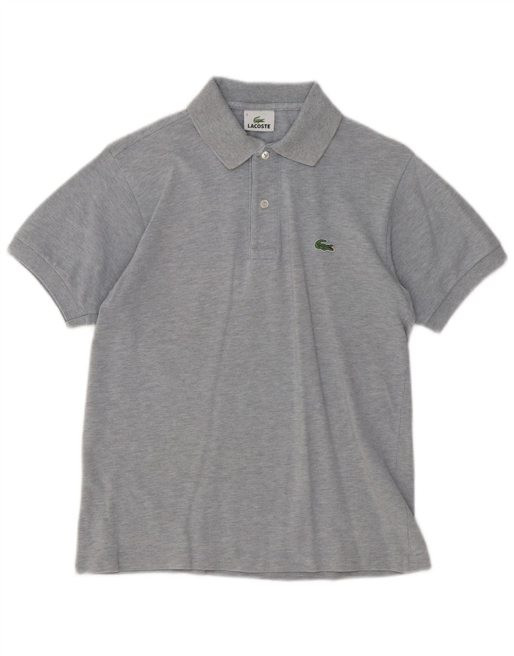 Polo da uomo LACOSTE taglia 2 XS in cotone chiazzato grigio