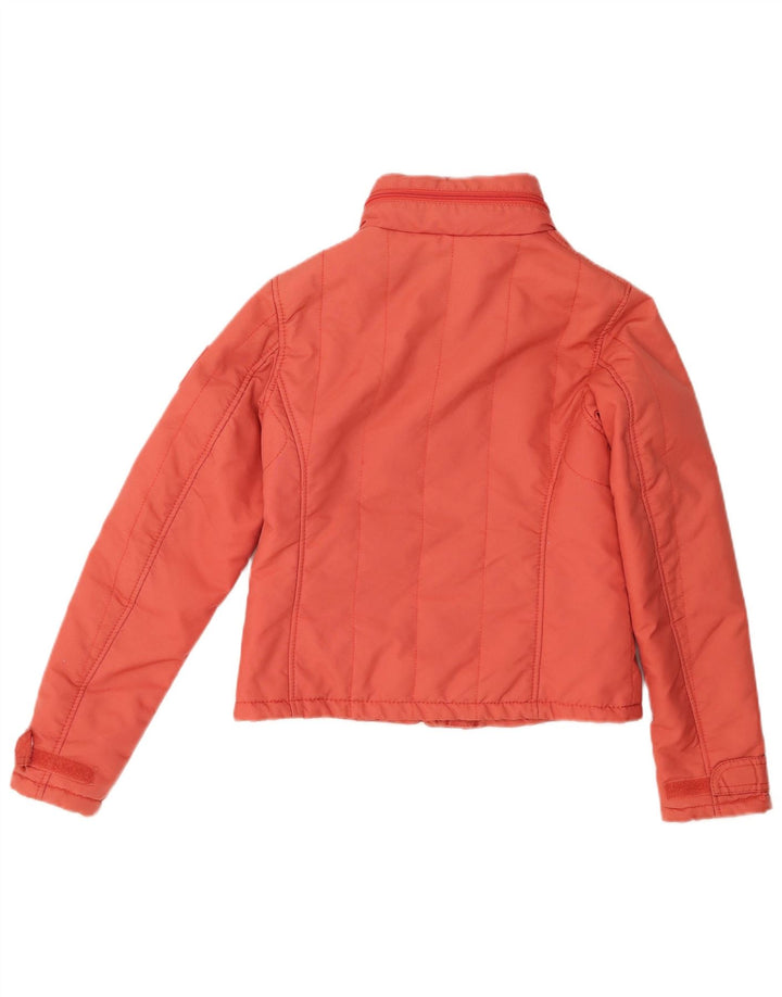 Giacca imbottita con cappuccio corta da donna Refrigue UK 10 piccola in nylon arancione