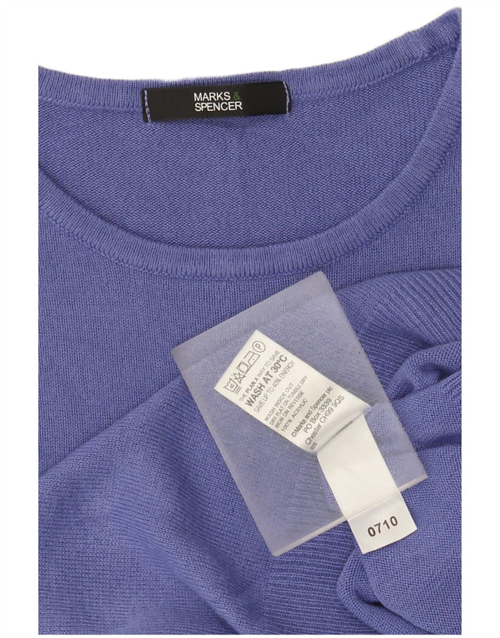 Maglione maglione con scollo a barca da donna Marks & Spencer UK 14 Viola medio