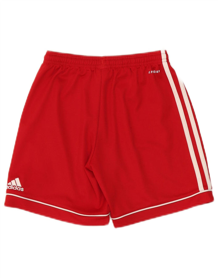 Pantaloncini sportivi Adidas Aeroready da ragazzo 11-12 anni in poliestere rosso