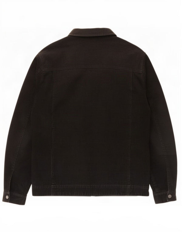 Giacca vintage da uomo in velluto a coste UK 40 grande cotone nero