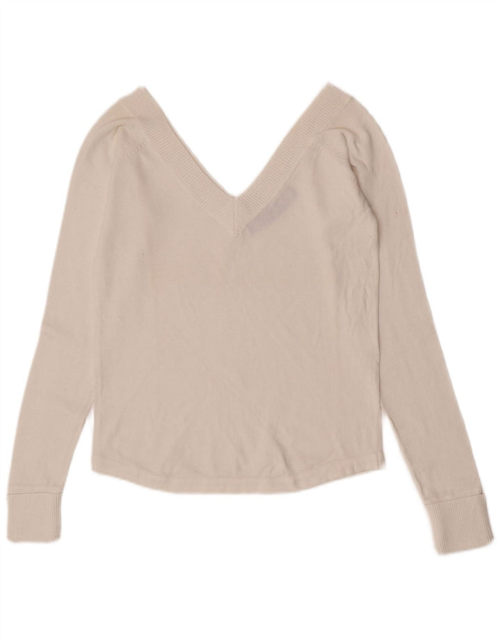 Camicetta da donna Zara Top UK 14 grande cotone bianco