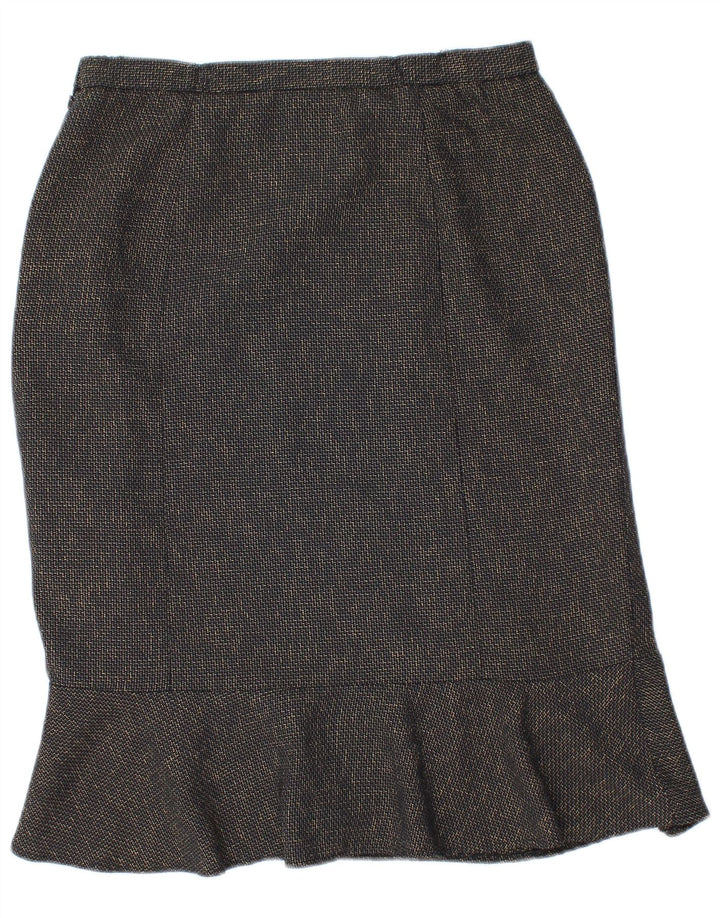 Gonna a tromba da donna Eastex UK 12 media W30 poliestere blu navy
