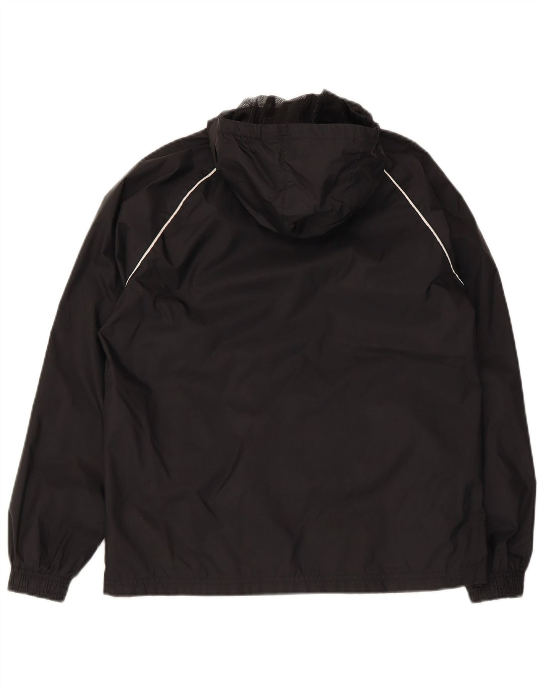 Giacca antipioggia con cappuccio Adidas da ragazzo 11-12 anni in poliestere nero