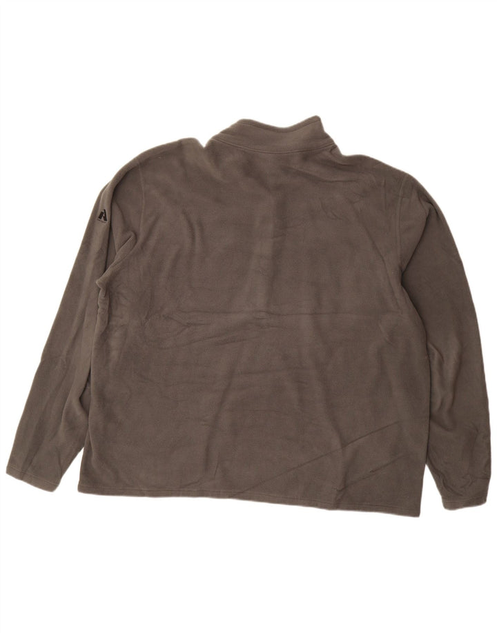 Maglione in pile da uomo con zip e collo EDDIE BAUER 2XL poliestere grigio
