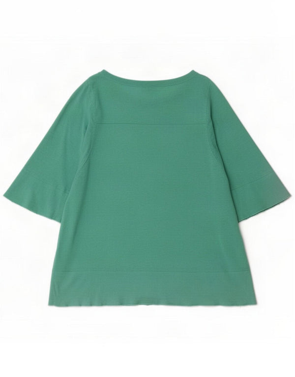 Top da donna Phase Eight manica 3/4 UK 14 Verde medio Cotone