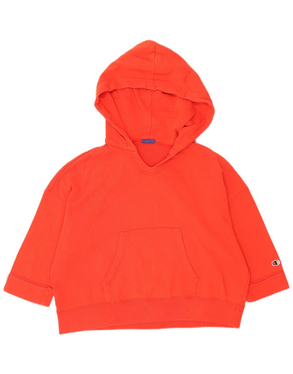 Maglione con cappuccio e maniche a 3/4 corto oversize da donna Champion UK 14 rosso medio