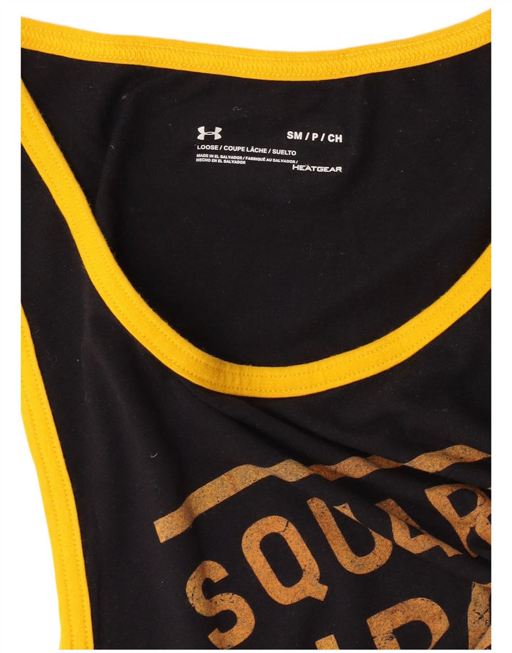 Canottiera grafica da uomo Under Armour Heat Gear piccola nera