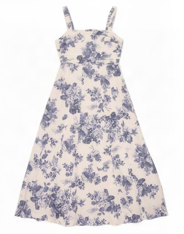 Abercrombie & Fitch Womens A-Line Dress UK 12 Medium White Floral