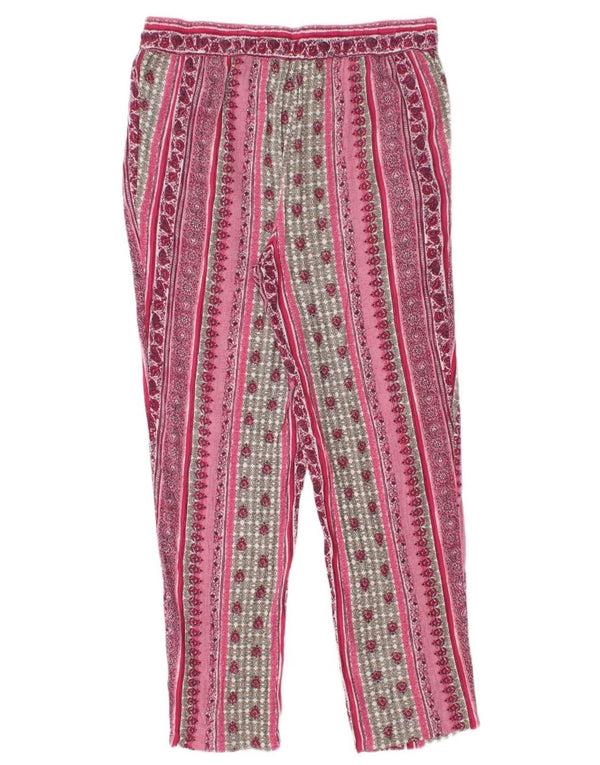 Pantaloni chino da donna Marks & Spencer UK 14 Large W34 L29 Rosa floreale