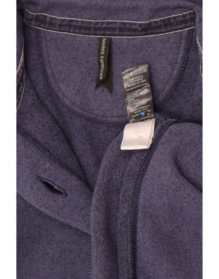 Maglione cardigan da donna Marks & Spencer UK 12 Poliestere blu navy medio