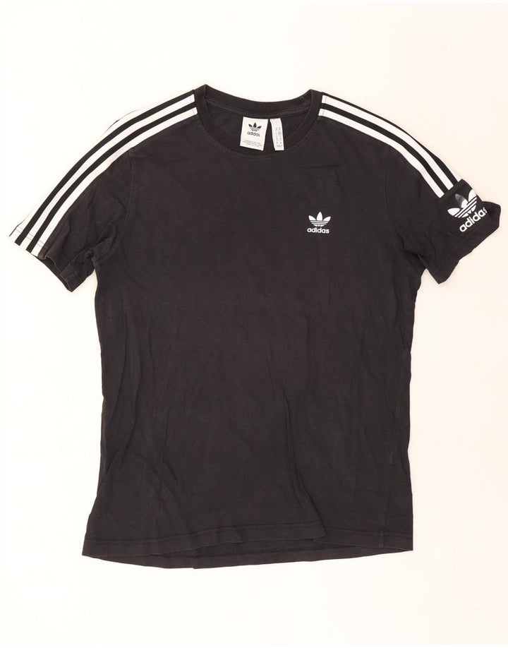 T-shirt grafica da uomo Adidas Top in cotone nero medio