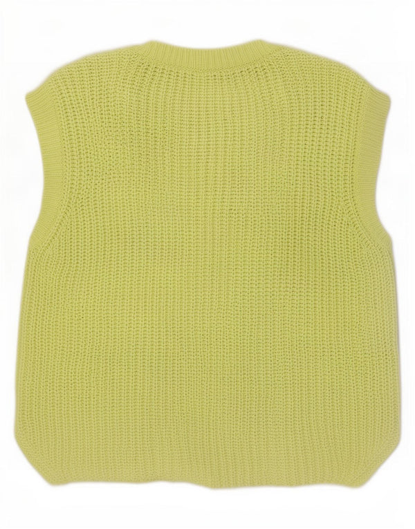 Canotta oversize da donna Zara UK 10 piccola in cotone giallo