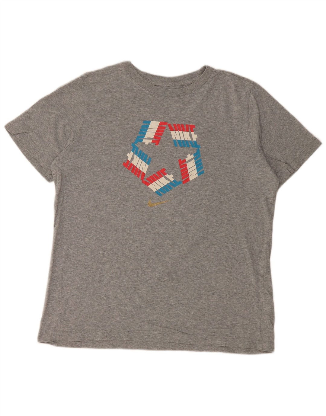 T-shirt grafica NIKE da donna con vestibilità standard, UK 18 XL, cotone grigio